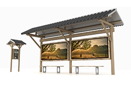 山西陽泉20套仿古候車亭發貨案例